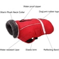 thumbnail image 4 of ClawsPurrfect Winter Fleece Dogs Jacket: Reflective Small Medium Dog Warm Collar Coats Red 2XL, 4 of 5