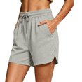 thumbnail image 3 of Women's Gym Athletic Shorts Summer Comfy Cotton Lounge Casual Sweat Shorts with Pockets, S, 3 of 7