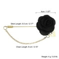 thumbnail image 2 of Uxcell Men Cloth Rose Flower Pin, Suit Lapel Stick Boutonnieres, Black 1 Pcs, 2 of 6