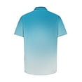 thumbnail image 5 of Big and Tall Mens Short Sleeve Shirts Button-Down S-5XL Plus Size Collared Tshirts Shirt Gradient Printed Casual Lightweight Beach Tops on Clearance, 5 of 5
