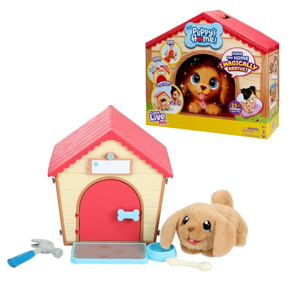 Little Live Pets My Puppy's Home Interactive Puppy and Kennel, 25  Sounds and Reactions, Ages 5 