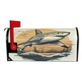 thumbnail image 2 of WOBOGO Great White Shark on The Oceans Illustration Mailbox Cover Magnetic for Garden Yard Home Decor Standard Size 25.4×20.78in, 2 of 9