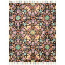 Safavieh  Handmade Aspen Lutie Boho Tribal Wool Rug Black/Purple 2'  x  3' 2' x 3' Indoor,Accent,Handmade Rectangle