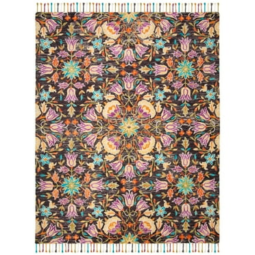 Safavieh  Handmade Aspen Lutie Boho Tribal Wool Rug Black/Purple 2'  x  3' 2' x 3' Indoor,Accent,Handmade Rectangle