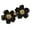 Black, variant on MOMOJIA Flower Shape Fabric Cheongsam Button Decorative Knot Buttons Sewing Fasteners