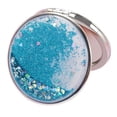 thumbnail image 1 of figatia Makeup Mirror Compact Mirror Portable Hand Mirrored Mirror, 2x Magnification for Blue-round, 1 of 8