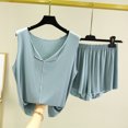 thumbnail image 2 of fatyb 2 Piece Womens Pajama Sets Loungewear Shorts Sleeveless V Neck Tank Tops Summer Outfits for Women, 2 of 7