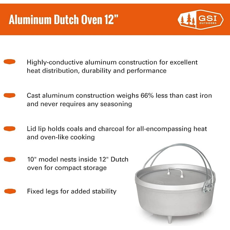 GSI 12 Hard Anodized Aluminum Dutch Oven 5 qt.