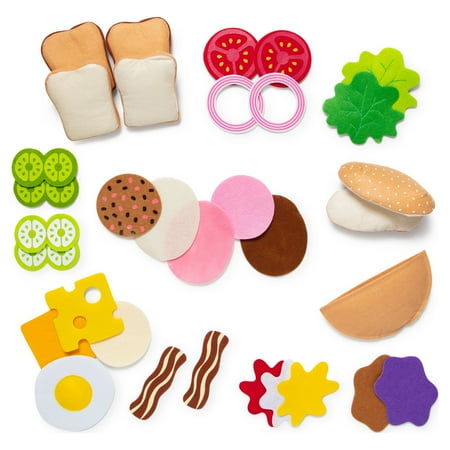 Melissa & Doug Felt Food Sandwich Play Food Set - 33 Pieces