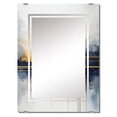 thumbnail image 2 of Designart "Fluid Harmony Painting in Blue and Yellow III" Abstract Painting Oversized Wall Mirror - Modern Abstract Living Room Wall Mirror - Multiple Color Options, 2 of 6