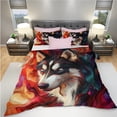 thumbnail image 3 of 3 Pieces Duvet Cover Set Siberian Husky Dog 3D Print Bedding 1 Duvet Cover 2 Pillowcases Natural Animals Comforter Sets Soft Breathable for Boys Girls Children 285OVI, 3 of 5