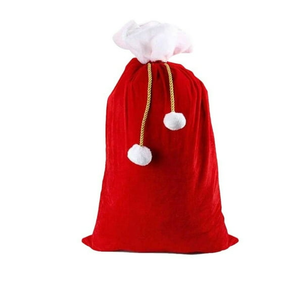 Christmas Bag - Christmas Velvet Santa Bags 20 X 28 Inch Large Santa Sack With Christmas Bags For Xmas Present Toys Holiday (Red) - Packaging Case - Gift Wrapping Paper