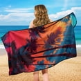 thumbnail image 6 of XYZCANDO Car Seat Towel Cover with Retro Palm Tree Design, Car Seat Protector for Beach Trips and Outdoor Workouts, 6 of 11