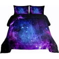 thumbnail image 2 of Starry Sky Bedding,Galaxy Comforter Set,Blue Purple Outer Space Constellation Down Comforter,Room Decor Quilted Duvet with 1 Pillowcase Teens Teenager Adult ,, 2 of 5