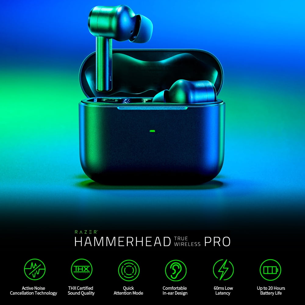 Razer Hammerhead True Wireless Earbud Half In Ear Bluetooth 5 0 Auto Pairing Headphones Earphone Low Latency With 13mm Drivers Walmart Com Walmart Com