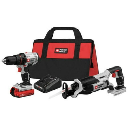 - Porter-Cable PCCK603L2 20V MAX Cordless Lithium-Ion Drill Driver and Reciprocating Saw Combo Kit
