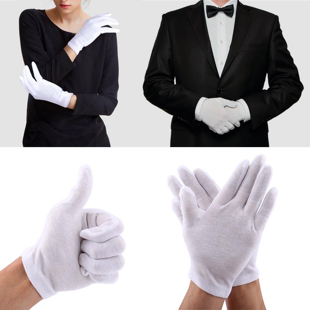 Garosa 12 Pairs Practical White Cotton Work Safety Glove