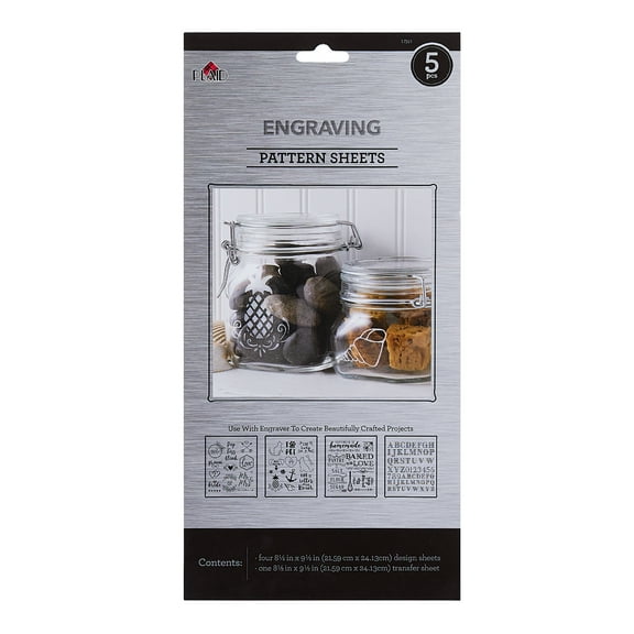 Plaid Engraving Tool Pattern Design Craft Paper Sheets, Set of 5