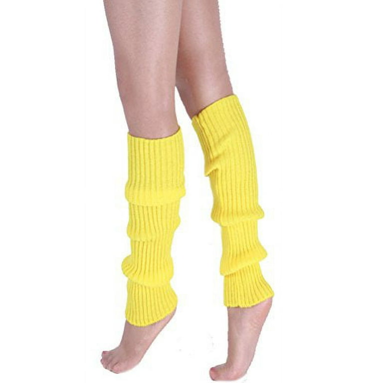 Women 80s Ribbed Leg Warmers Knitted Wool Crochet Long Boot Socks for Party  Dance Sports Yoga