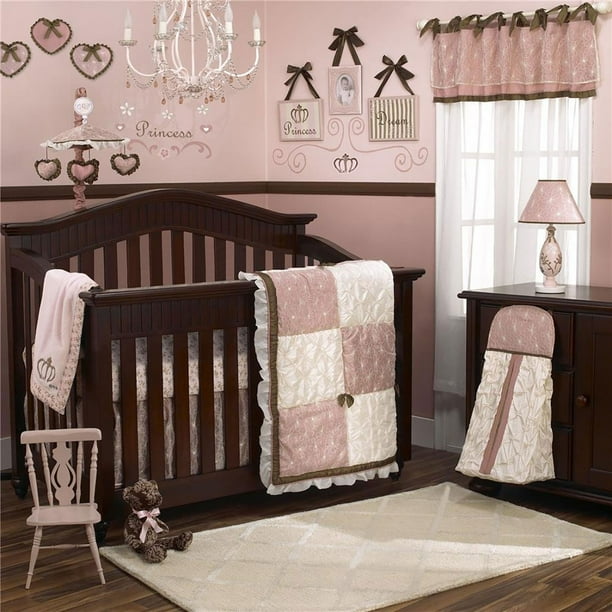 Cocalo 8 Piece Baby Girl Crib Bedding Set Pink And Ivory