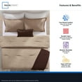 thumbnail image 4 of Mainstays Geo 5-Piece Tan Jacquard Comforter Set, King, 4 of 14