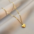 thumbnail image 2 of Collar de amor para mujer, sencillo, combinable, elegante, ligero, de lujo, cadena con colgante de corazón de melocotón, cadena para clavícula, 2 of 5