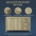 thumbnail image 5 of OAKHAM Fluted Sideboard Buffet Cabinet with 2 Doors and 3 Drawers, Modern Credenza with Adjustable Shelves, Accent Cabinet Console, Sunwashed Ash Oak, 5 of 7