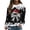 A-Black301, variant on Wxolcjlv Womens Bow Santa Hat Graphic Sweatshirts Long Sleeve Crew Neck Ribbed Knit Tops