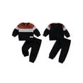 thumbnail image 2 of WIFORNT Baby Boy 2Pcs Fall Outfits Long Sleeve Contrast Color Sweater + Pants Set Warm Clothes, 2 of 9