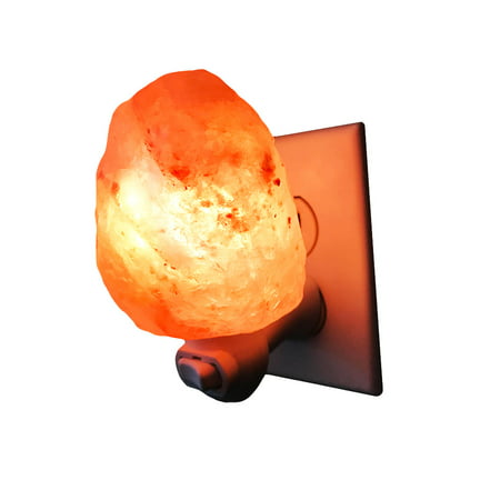 Dream Salts Himalayan Salt Night Light / Natural Crystal Lamp / Decorative Air Purifier Plugin Wall Light