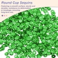 thumbnail image 3 of Loose Sequins 2000 Pcs 5MM Silver Backed Cup Embroidery Sequins Spangles for Jewelry Making Crafts Sewing, Grass Green, 3 of 6