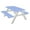 Blue, variant on Picnic Table Cover with Bench Covers 3-Piece Set,Outdoor Courtyard Waterproof Table Cover Three Piece Set Picnic Vinyl Picnic Table and Bench Fitted Tablecloth Cover Black-White for Outdoor BBQ