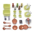 thumbnail image 3 of Step2 Modern Metro Blue Brown and White Kitchen includes 33 Piece Plastic Toddler Kitchen Playset, 3 of 7