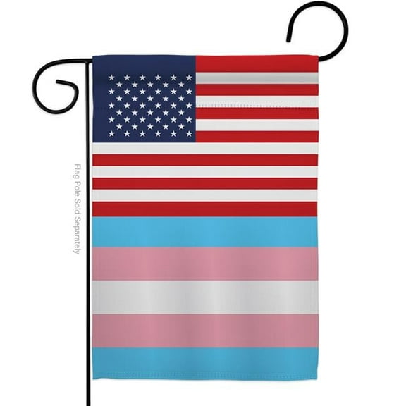Americana Home & Garden G149049-BO US Transgender Support Pride 13 x 18.5 in. Double-Sided Decorative Vertical Garden Flags for House Decoration Banner Yard Gift