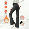 thumbnail image 2 of FAIWAD Flare Leggings for Girls High Waist Fleece Lined Bootcut Yoga Pants Casual Stretchy Bell Bottom Pants, 2 of 9