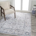 thumbnail image 5 of JONATHAN Y WASHABLE 5 x 8 Area Rug, Brandy Rustic Border - Light Gray/Blue, WSH321B-5, 5 of 10