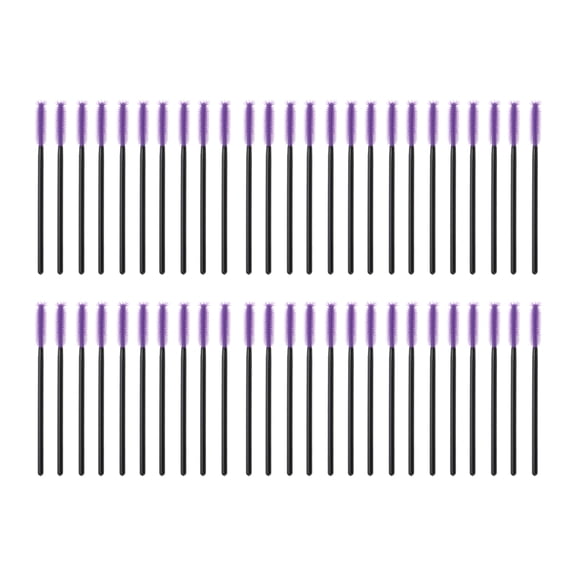 Unique Bargains 50 Pcs Pineapple Shape Eyelash Brush for Bathroom Black Dark Purple Plastic Silicone