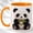 Orange, variant on Cute Panda Coffee Mug, Plush Panda Mug for Girls and Women, Kawaii Bear Holding Bamboo Heart Design, Animal Lover Gift, Ceramic 11 Oz Cup