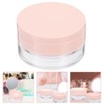 thumbnail image 4 of Portable Empty Loose Powder Box Mirror Powder Container Elastic Plastic Little Mesh Makeup Case with Powder Puff Pink, 4 of 5