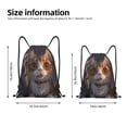 thumbnail image 2 of Xecao Wide Eyed Cartoon Cats Pattern Sports Drawstring Backpack - String Swim Gym Bag with Wet Proof Pocket for Women&Men-Medium, 2 of 5