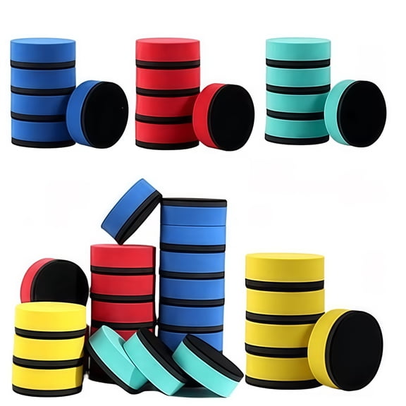 Dry Erase Erasers, Wanfoou 48 Pack Mini Magnetic Whiteboard Erasers Dry Erase Erasers Chalkboard Cleaners Dry Erasers Wiper for Teacher Home, Classroom, Office (4 Colors)