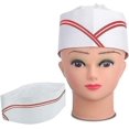 thumbnail image 5 of Lishi Disposable Paper Chef Hat Set - 50 Pcs, Adjustable Kitchen Cooking Cap for Food Restaurants (White-Red), 5 of 5