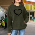 thumbnail image 2 of Teen Girls' Cute Sweatshirts with Hood Kids Oversized Long Sleeve Pullover Tops with Pocket Fall Winter School Trendy Clothes, 2 of 8