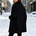 thumbnail image 4 of Yijfswar Cardigan for Women Hooded Long Fleece Jacket Button Down Outerwear, 4 of 5