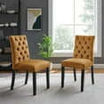 thumbnail image 3 of Modway Duchess 21" Modern Velvet Dining Chairs in Cognac Brown/Black (Set of 2), 3 of 9