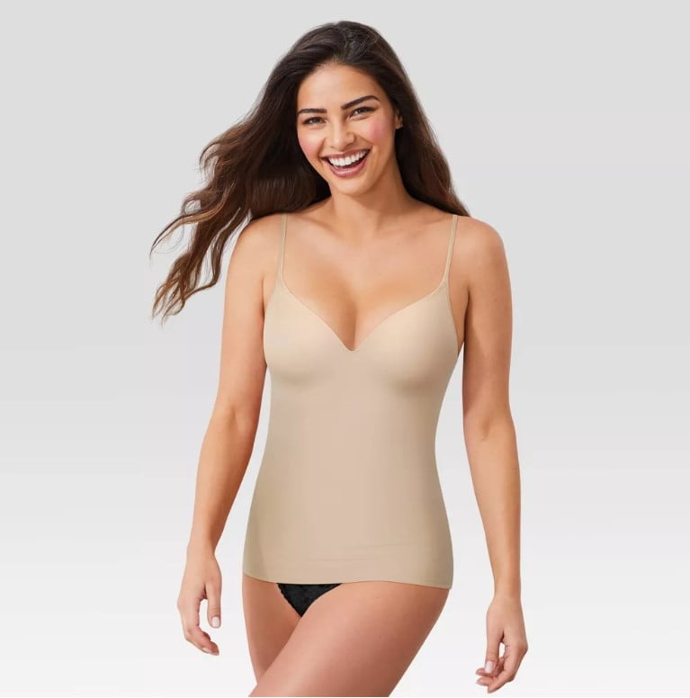 Women's Self Expressions 00509 Wirefree Camisole with Foam Cups (Latte Lift  S)