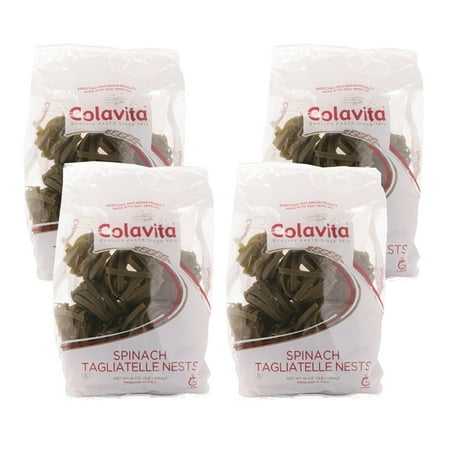 (4 Pack) Colavita Tagliatelle Spinach Nest Pasta, 1