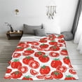 thumbnail image 5 of Pofeuu Hand Drawn Tomatoes Print Ultra-Soft Micro Fleece Blanket,for Bed Or Sofa,All Season Throw Blankets Flannel Blanket-80"x60", 5 of 7