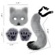 thumbnail image 2 of Conjunto de Halloween, máscara de simulación, guantes, cola, accesorios de cosplay, simulación de peluche, 2 of 2