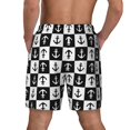 thumbnail image 4 of Uemuo Nautical Anchors1 Pattern Mens Swim Trunks Quick Dry Board Shorts with Mesh Lining, Stretch Beach Shorts Quick Dry No-Chafing Board Shorts-Large, 4 of 9